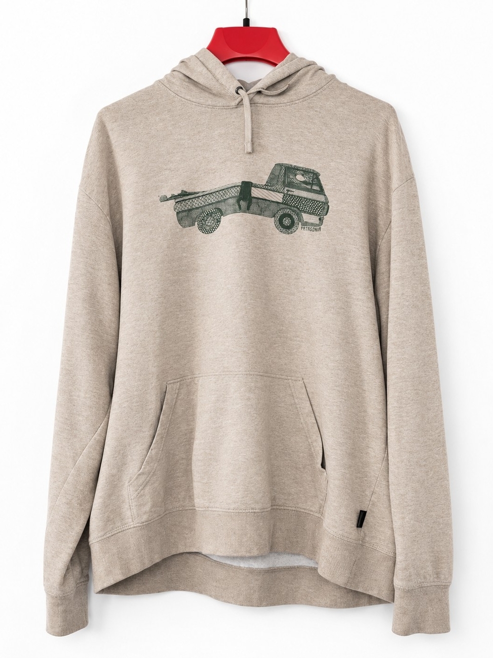 Patagonia Trucker Hoodie (XL) with Green Tow-Truck Graphic